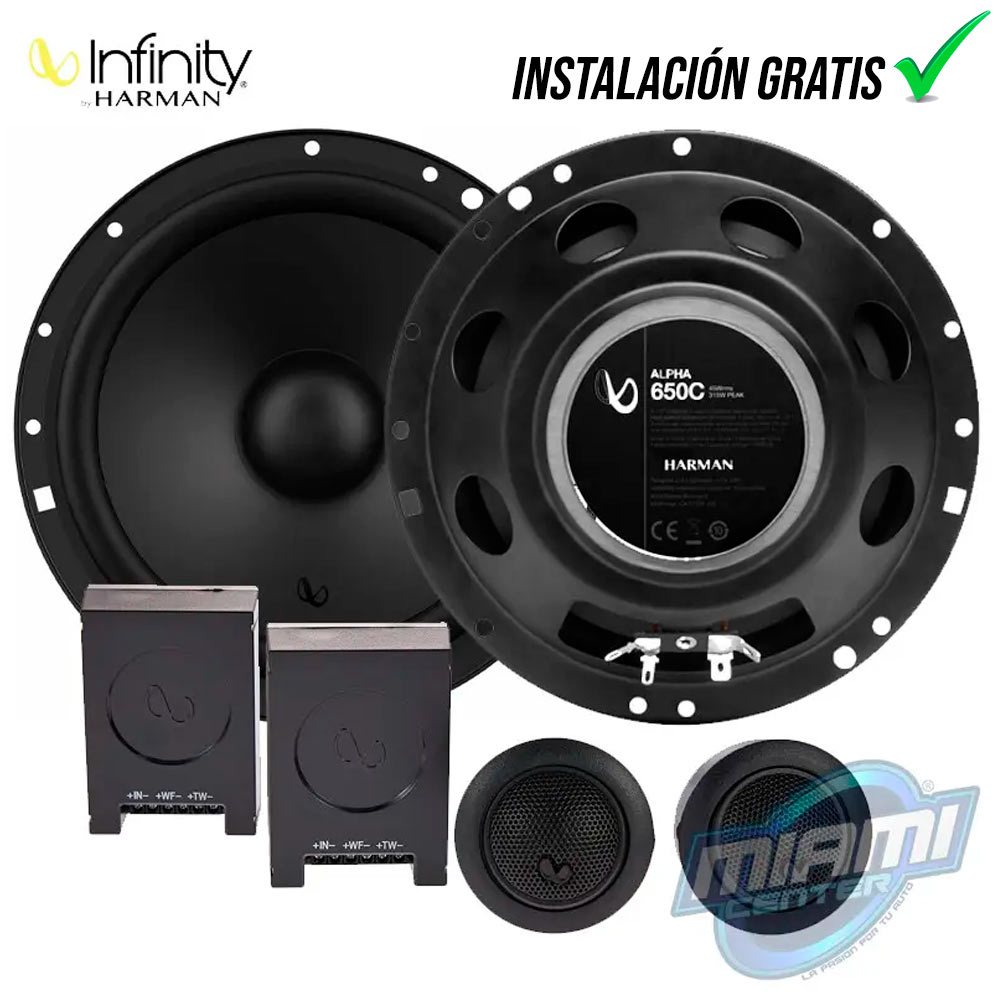 INFINITY COMPONENTES ALPHA 650C • 315W Sonido Superior