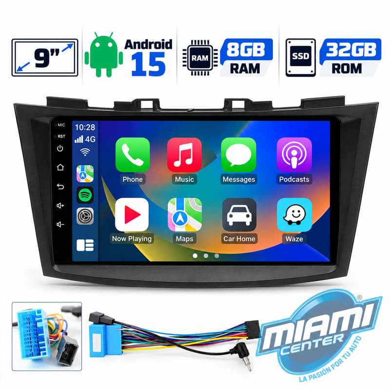 radio-para-Suzuki-Swift-Bisel-adaptador-de-radio-mmi-8ram