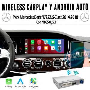 MERCEDES BENZ INTERFACE CARPLAY • ANDROIDAUTO • MODELOS W222/S-Class 2014-2018 (12.3")