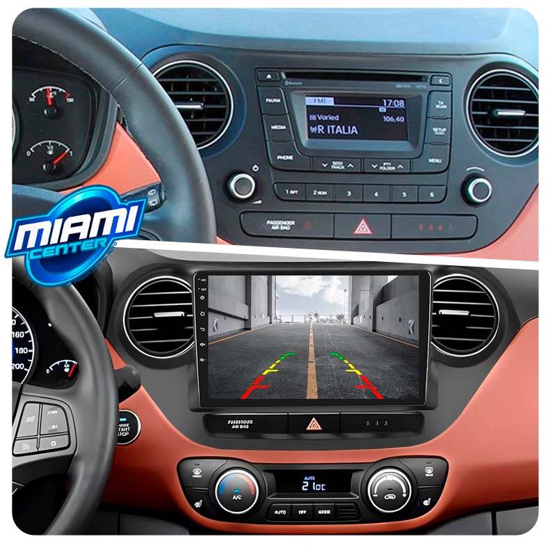 RADIO CARPLAY Y ANDROID PARA HYUNDAI GRAND I10 2013+ FULL HD • 9"