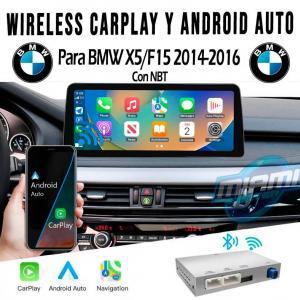 BMW INTERFACE CARPLAY • ANDROIDAUTO • MODELOS X5/F15 2014-2016 (6.5"/8.8"/10.25")