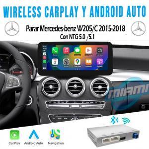 MERCEDES BENZ INTERFACE CARPLAY • ANDROIDAUTO • MODELO W205/C 2015-2018 (7"/8"/8.4")
