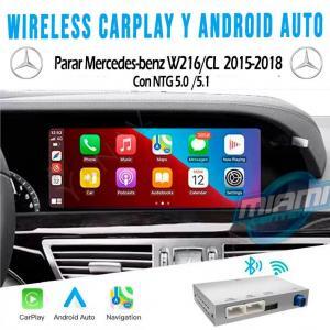 MERCEDES BENZ INTERFACE CARPLAY • ANDROIDAUTO • MODELO W216/CL 2016-2018 (7"/8"/8.4")