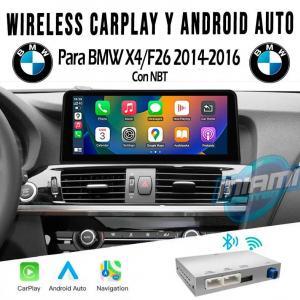 BMW INTERFACE CARPLAY • ANDROIDAUTO • MODELOS X4/F26 2014-2016 (6.5"/8.8"/10.25")