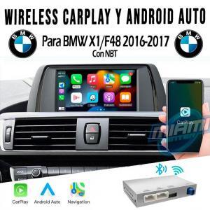 BMW INTERFACE CARPLAY • ANDROIDAUTO • MODELOS X1/F48 2016-2017 (6.5"/8.8"/10.25")