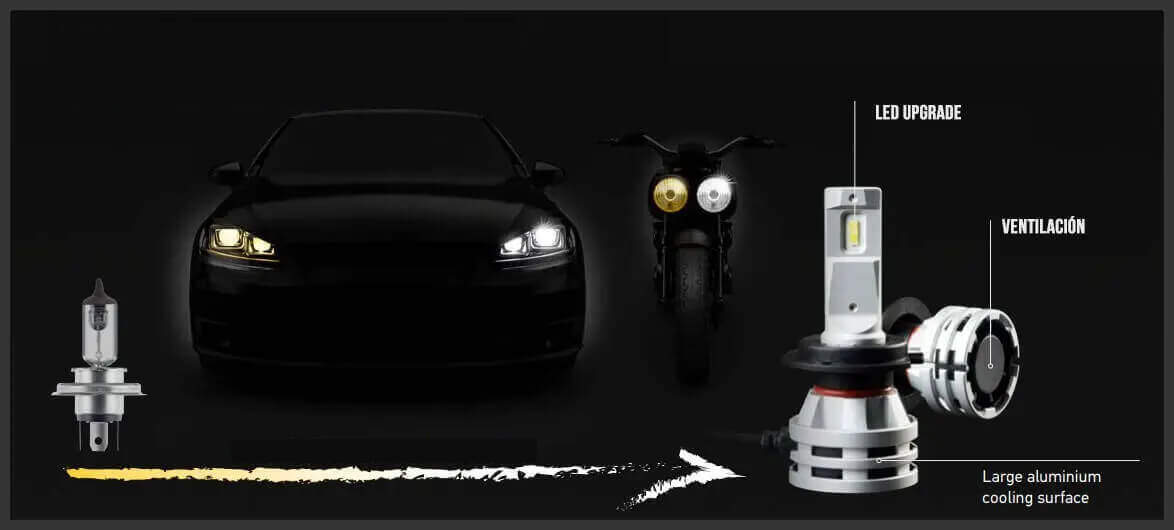 LED Hella para vehículos instalado