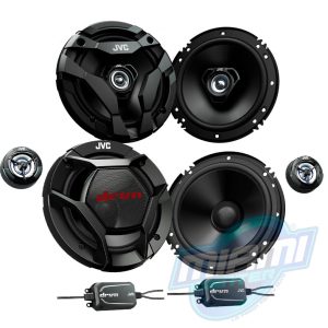 COMBO PARLANTES JVC CS-DF620+ COMPONENTES JVC CS-DR601C + 4 ESPACIADORES (INSTALADO)