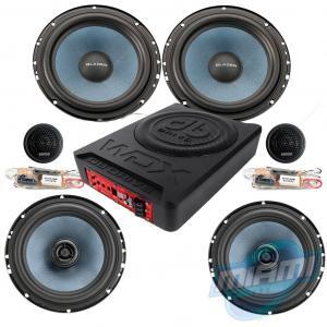 COMBO SUBWOOFE PARLANTES GLADEN ALPHA 165C + COMPONENTES APLPHA 165 + SUBWOOFER ACT. DB DRIVE WDX-AS10+ ESPACIADORES
