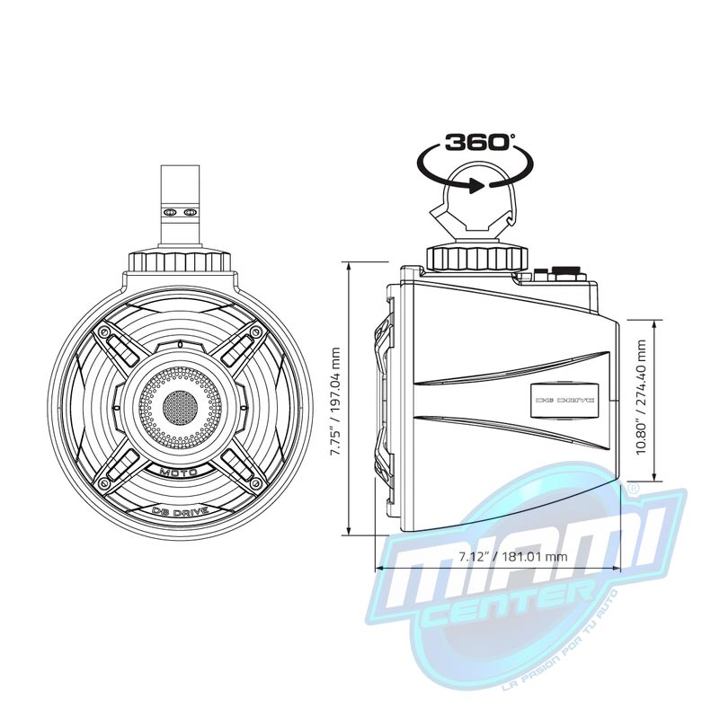 DB DRIVE PARLANTES D-APT65MOTO-CD • 6.5″ • 125W RMS - Imagen 4