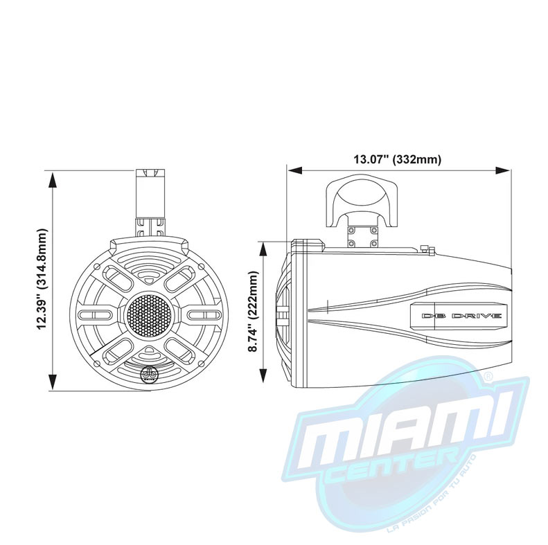 PARLANTES MARINO DB DRIVE APT8RGB-XW• 500W • 6.5" - Imagen 5
