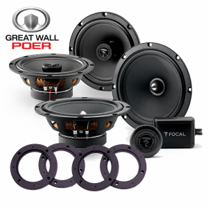 COMBO AUDIO GREATWALL POER PARLANTES ACX-165 + COMPONENTES ASE-165 + 4 ESPACIADORES (INSTALADO)