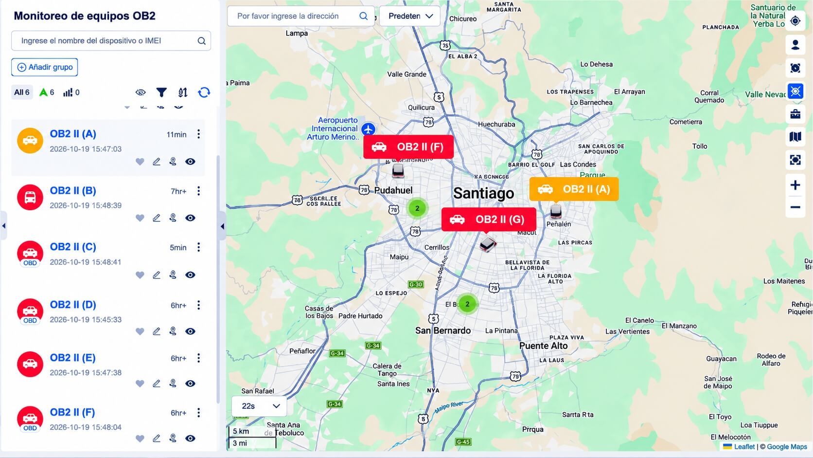 GPS OB2 para autos